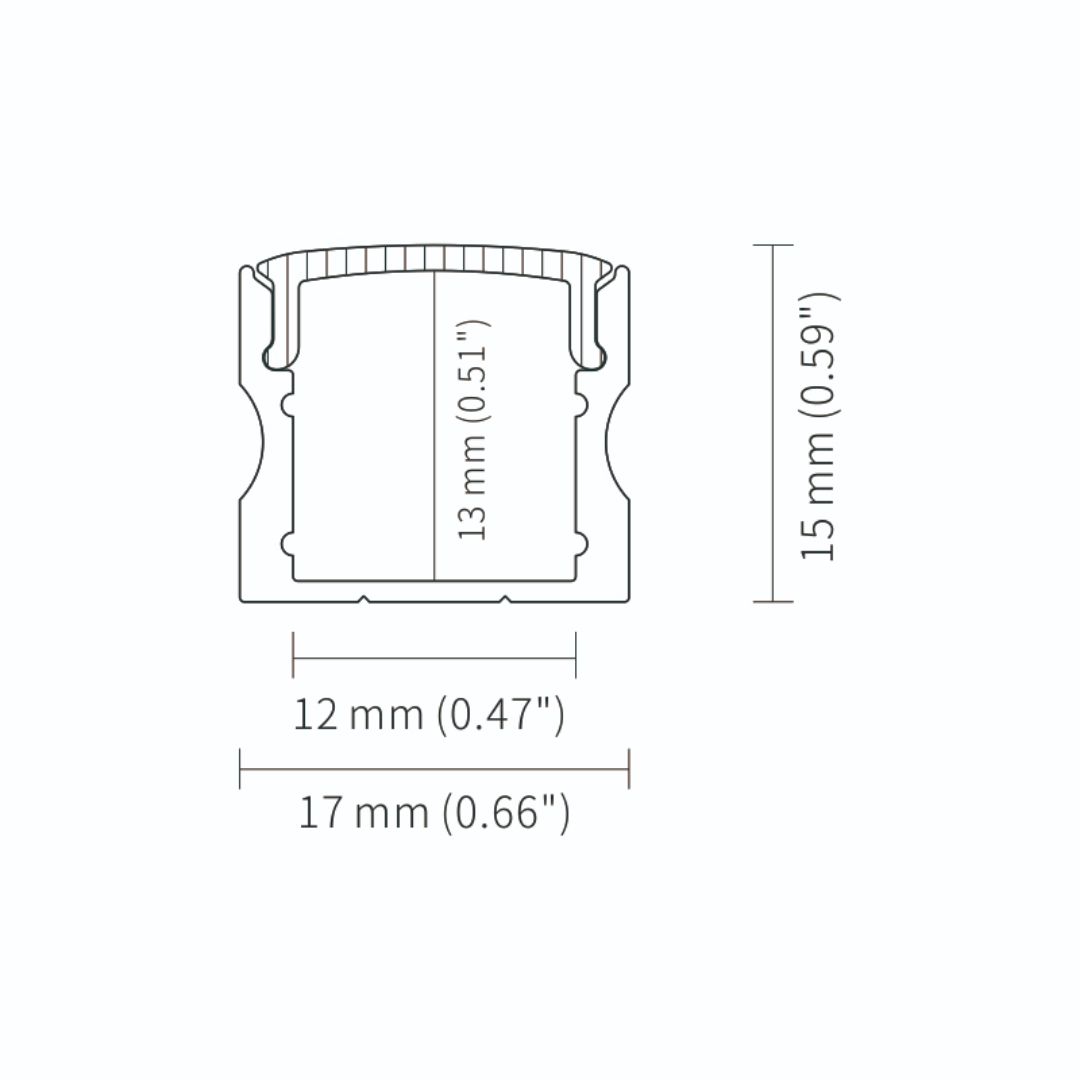 Aluminum Channel for LED Stripe K – 15