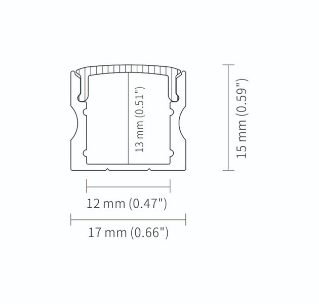 Aluminum Channel for LED Stripe K – 15