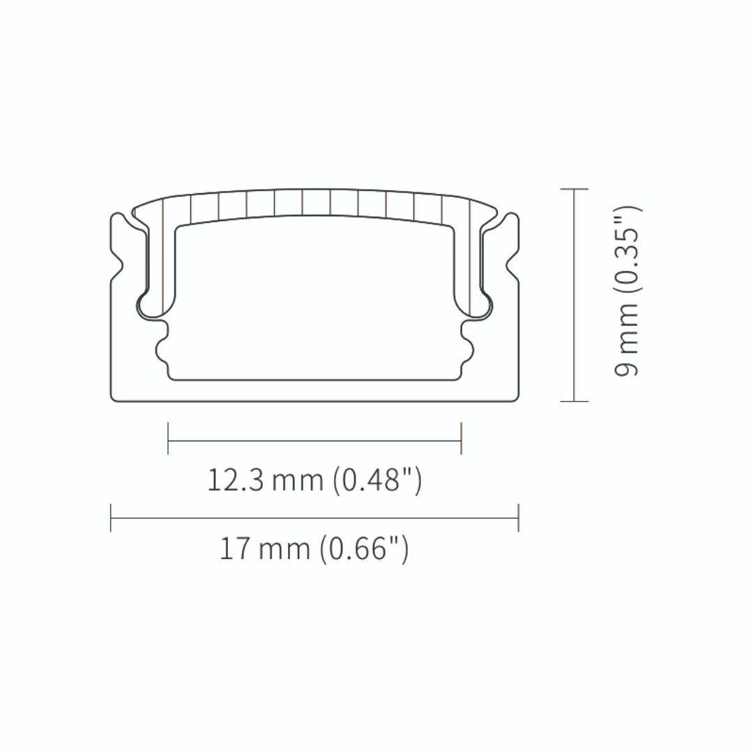 Aluminum Channel for LED Stripe K – 17