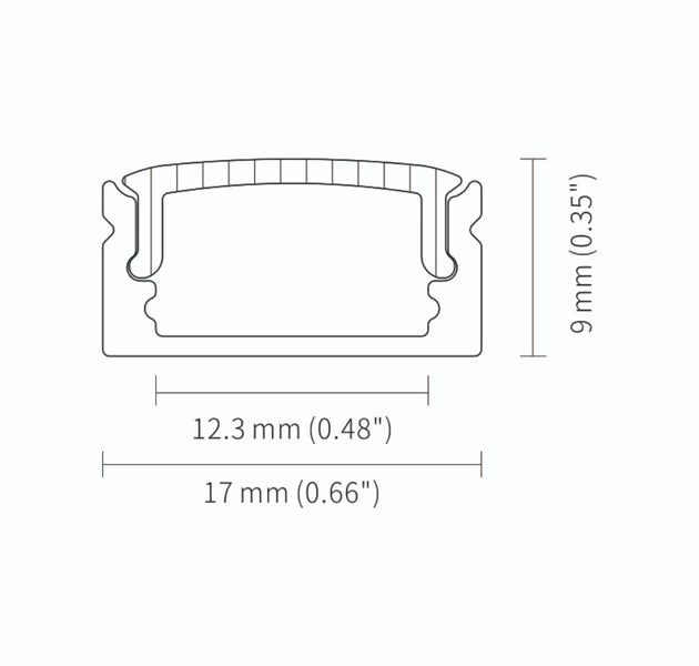 Aluminum Channel for LED Stripe K – 17